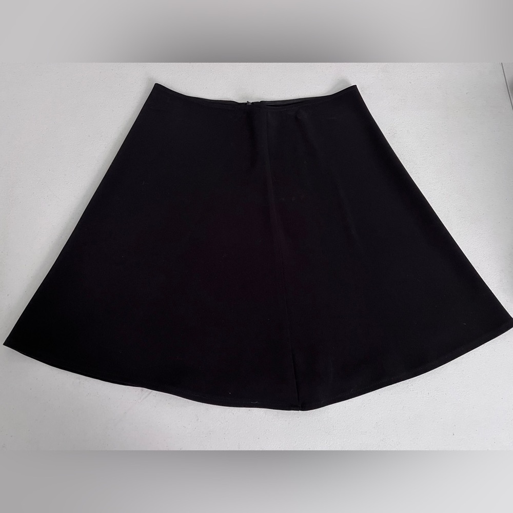White House Black Market Black with White Flare Skirt, Size 4